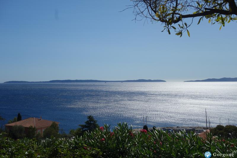 Vue sur la baie du Lavandou de la terrasse 